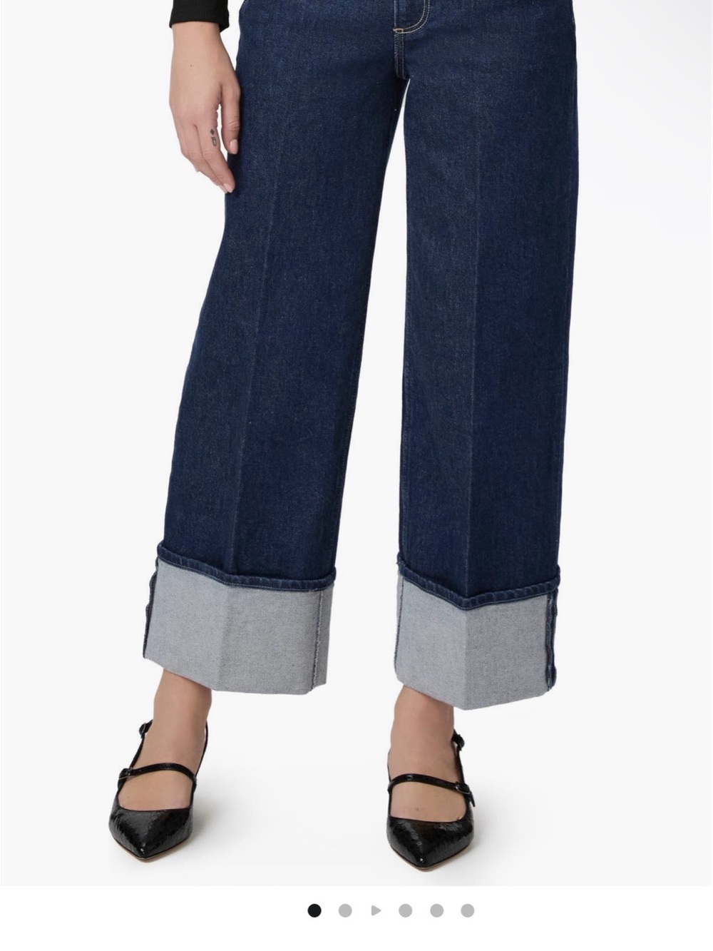 Paige Sasha cuffed high waist ankle wide leg jeans